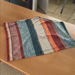 Minnie Rose asymmetrical linen blend poncho